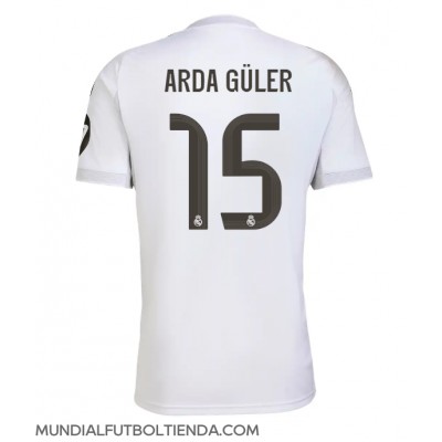 Camiseta Real Madrid Arda Guler #15 Primera Equipación Replica 2025-26 mangas cortas Camiseta Real Madrid Arda Guler #15 Primera Equipación Replica 2025-26 mangas cortas